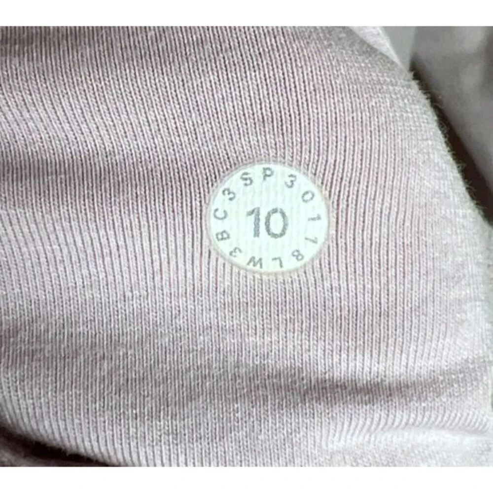 Lululemon Stress Less Women's Pullover Funnel Neck Size 10 Porcelain Pink